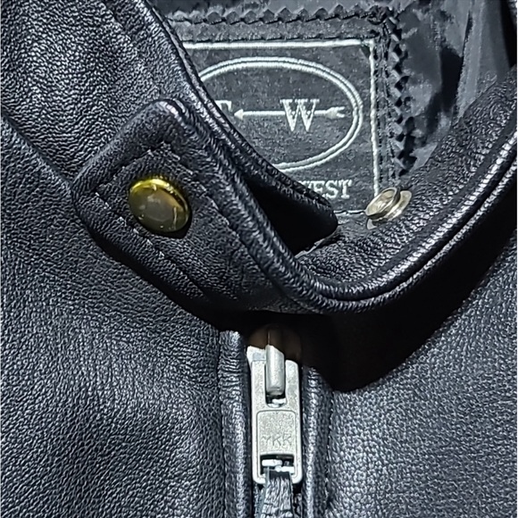 Tannery West Black leather Jacket. NWOT. XL Slimfit - Picture 10 of 10